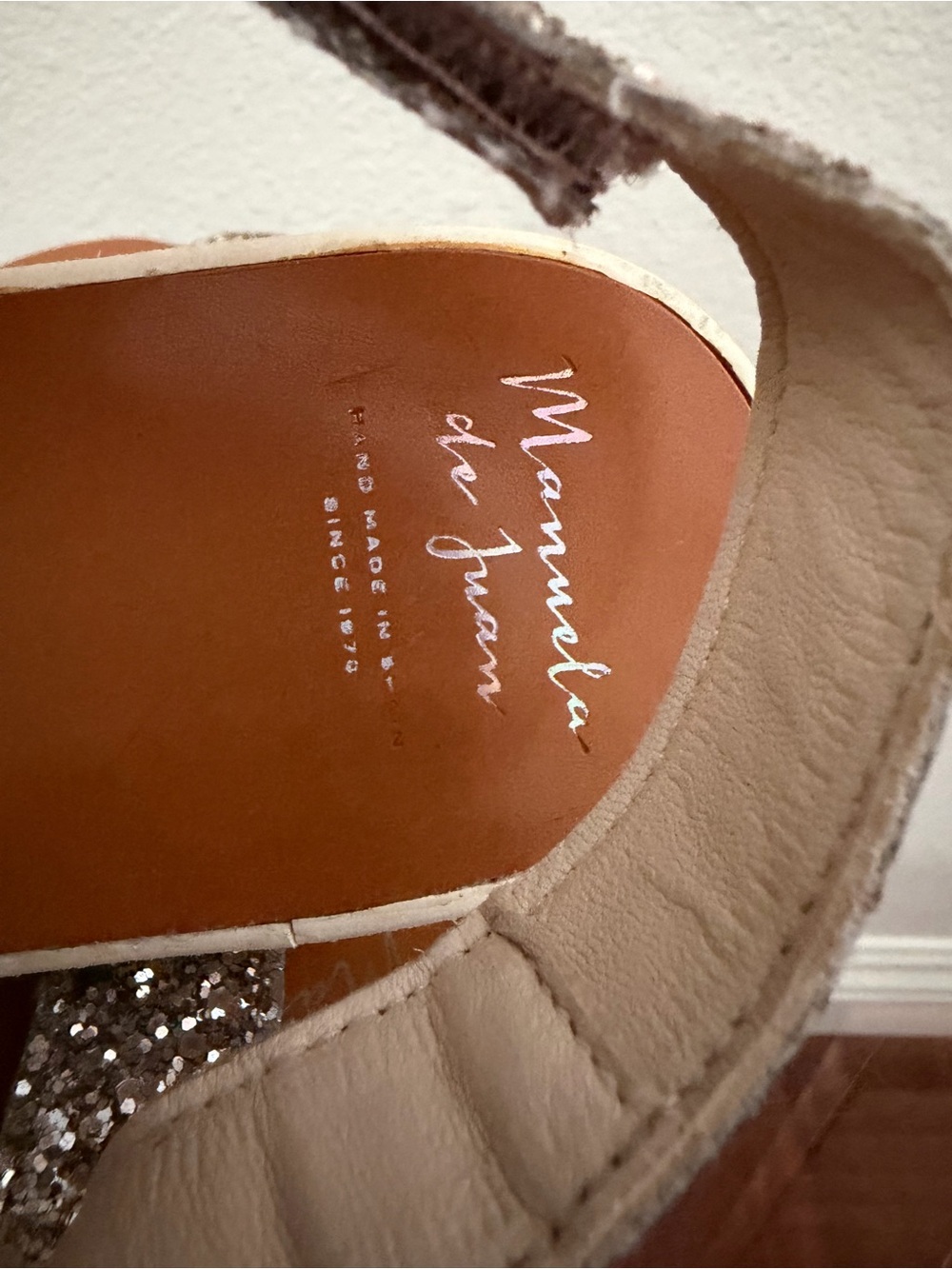 Sparkle Platform Sandals in Silver - Picture 6 of 8